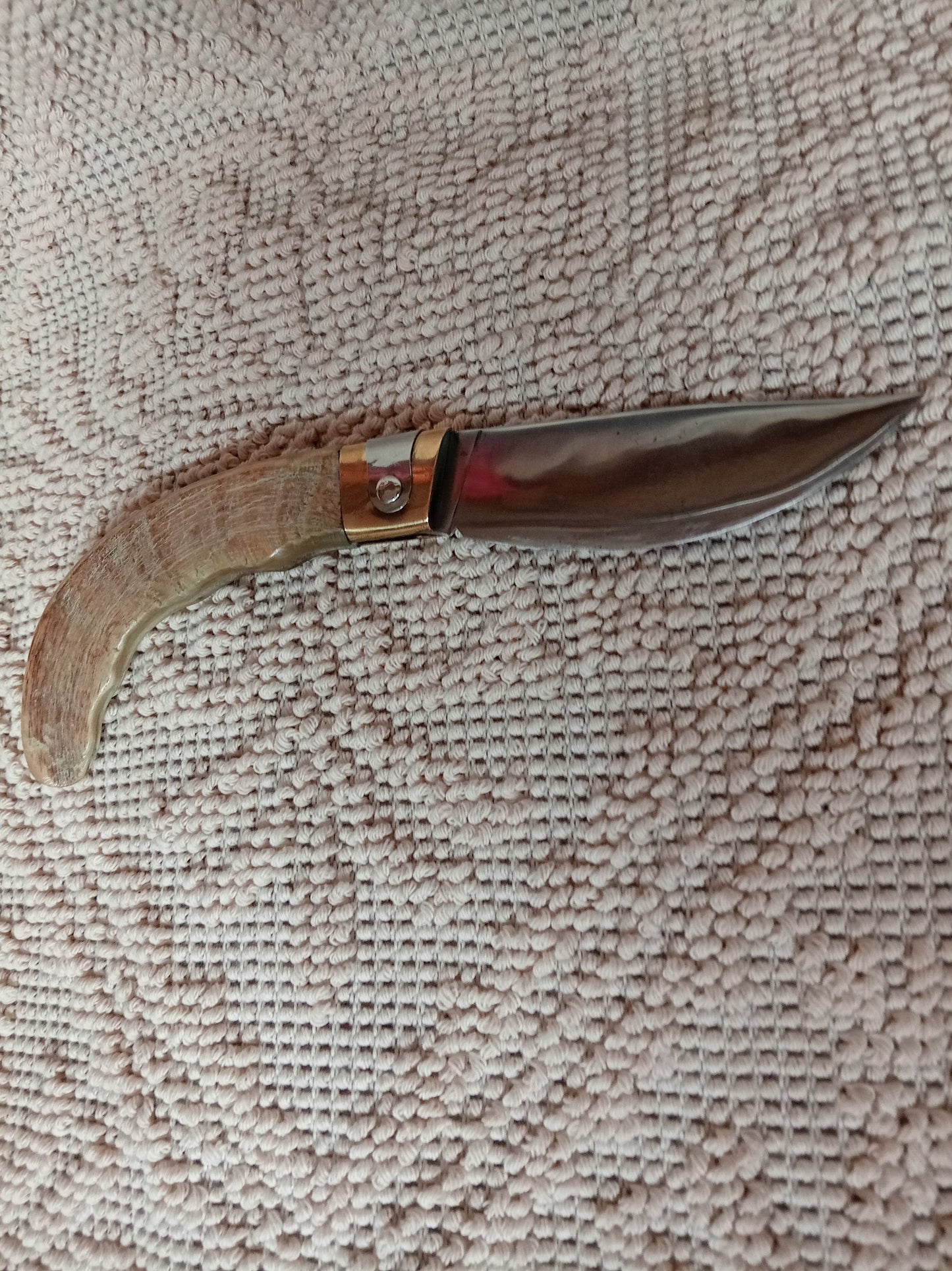Coltello da collezione arburesa lama 9 CM impugnatura in corno di montone