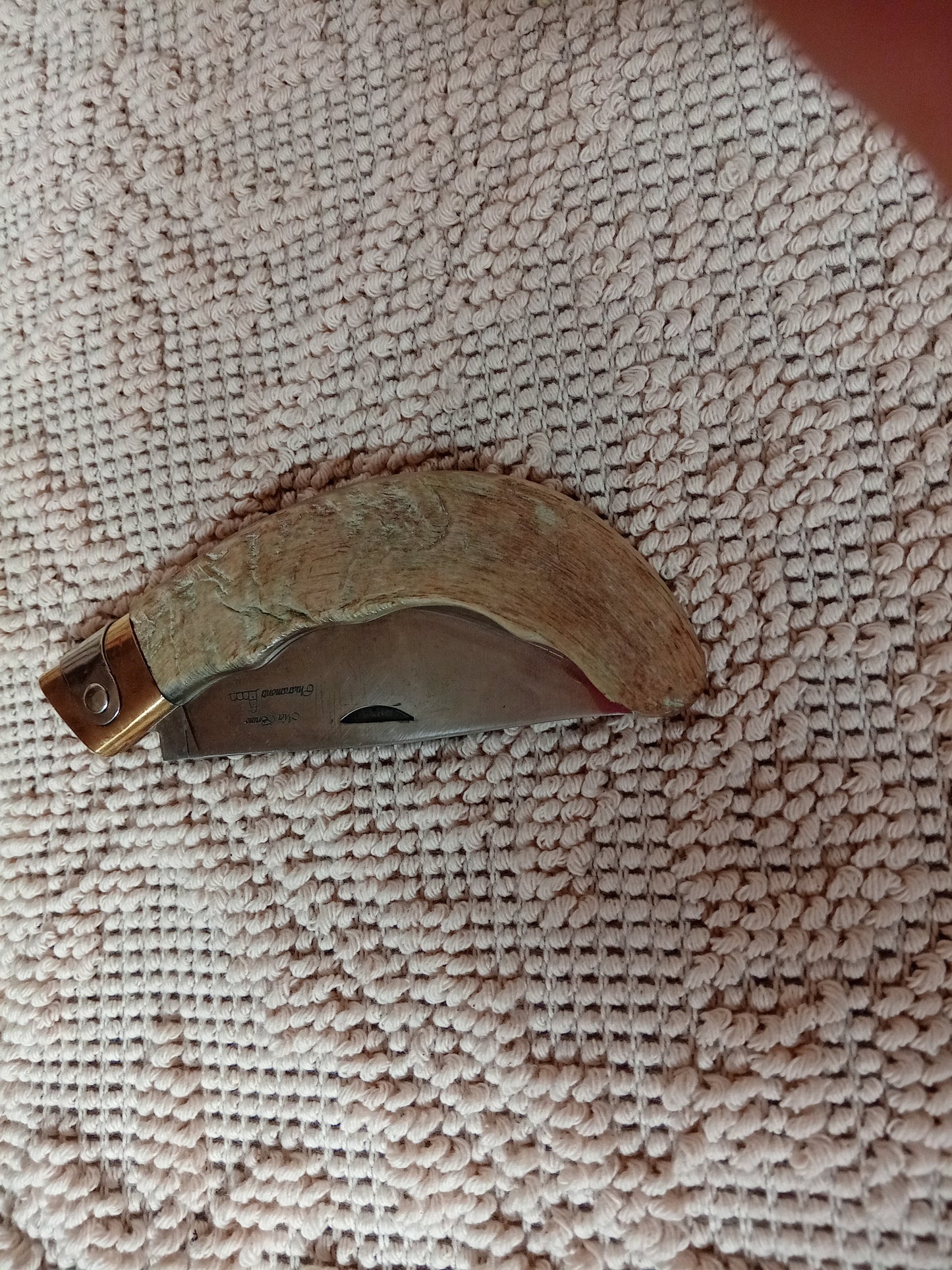 Coltello da collezione arburesa lama 9 CM impugnatura in corno di montone