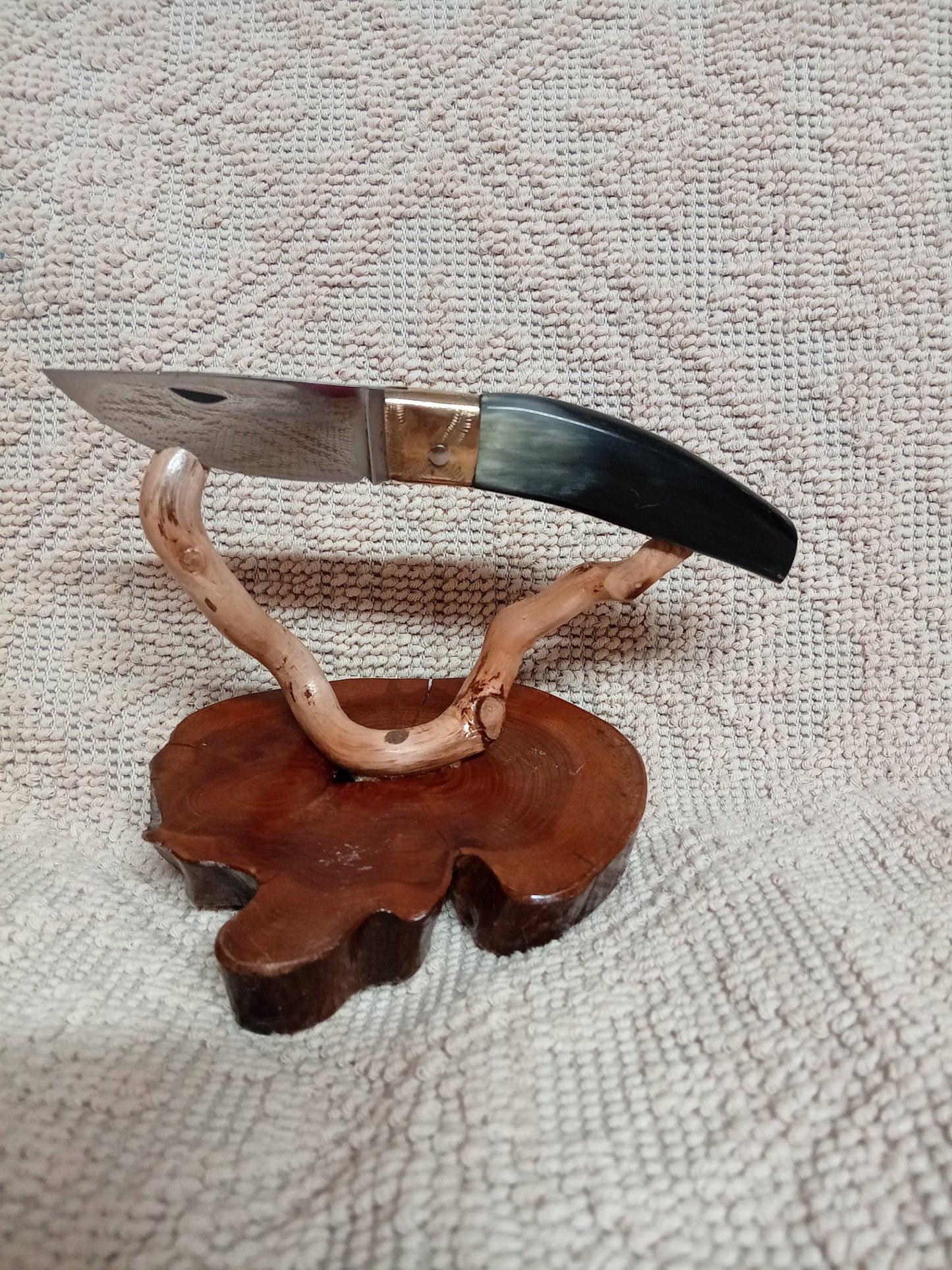 Coltello arburesa lama 9 CM impugnatura in  corno di mucca