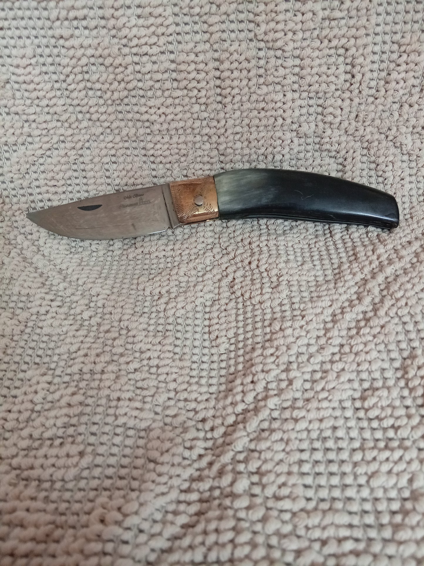 Coltello arburesa lama 9 CM impugnatura in  corno di mucca