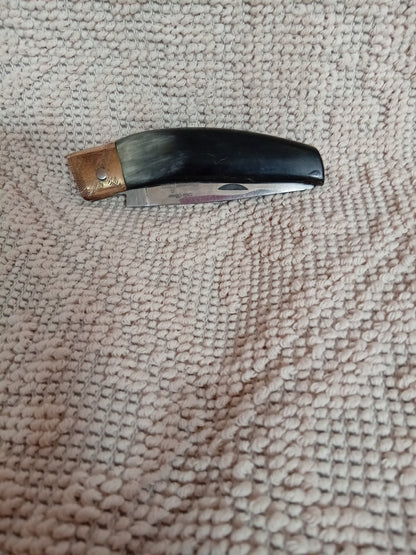 Coltello arburesa lama 9 CM impugnatura in  corno di mucca