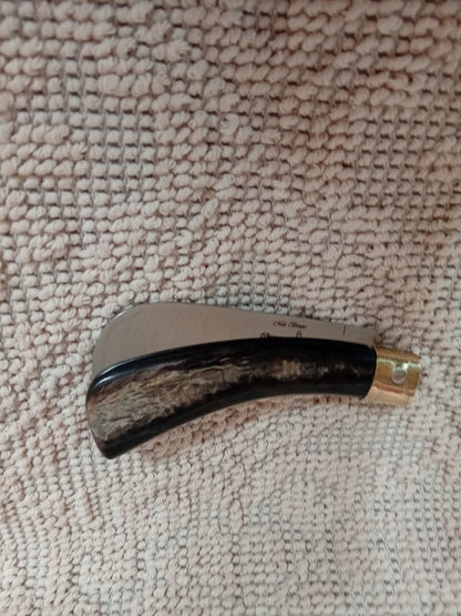 Coltello roncola lama 9,5 CM impugnatura in corno di capra