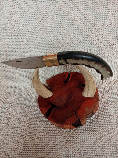 Coltello arburesa lama 9 CM impugnatura corno di capra