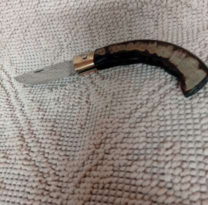 Coltello arburesa lama 9 CM impugnatura corno di capra