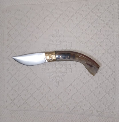 Coltello arburesa  lama 9.5 impugnatura doppio stratto di corno di bufalo