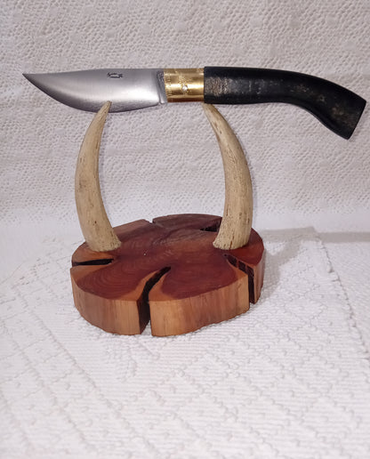 Coltello arburesa lama 11 CM impugnatura corno di capra