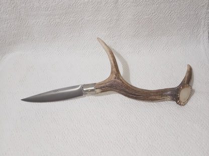 Coltello da collezione lama 16 CM impugnatura corno di cervo