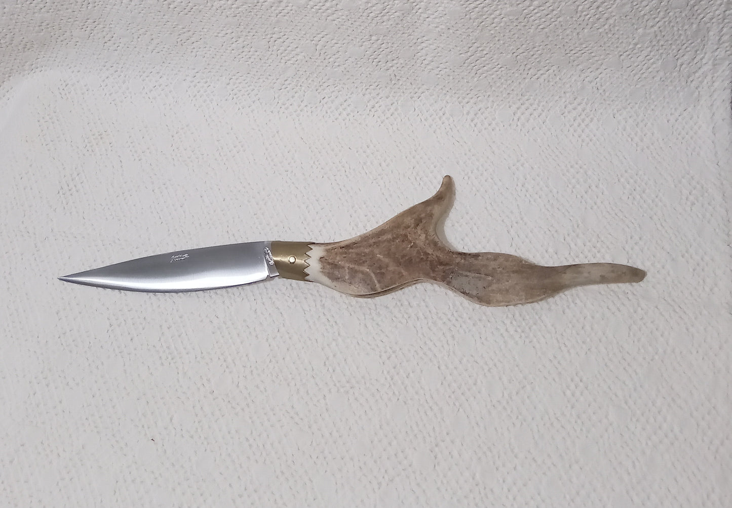 Coltello da collezione lama 16 CM impugnatura in corno di alce