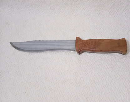 Coltello pugnale con anima decorata,lama 20 CM impugnatura in radica