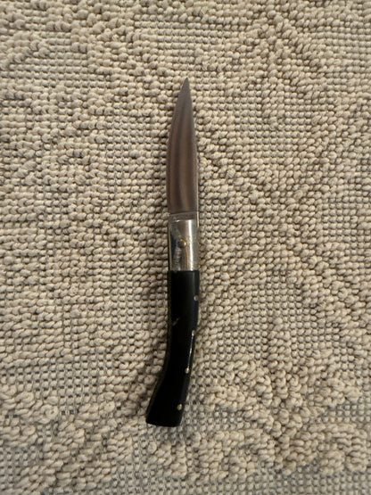 Pattadese in corno di montone scuro, lama 8,5 cm