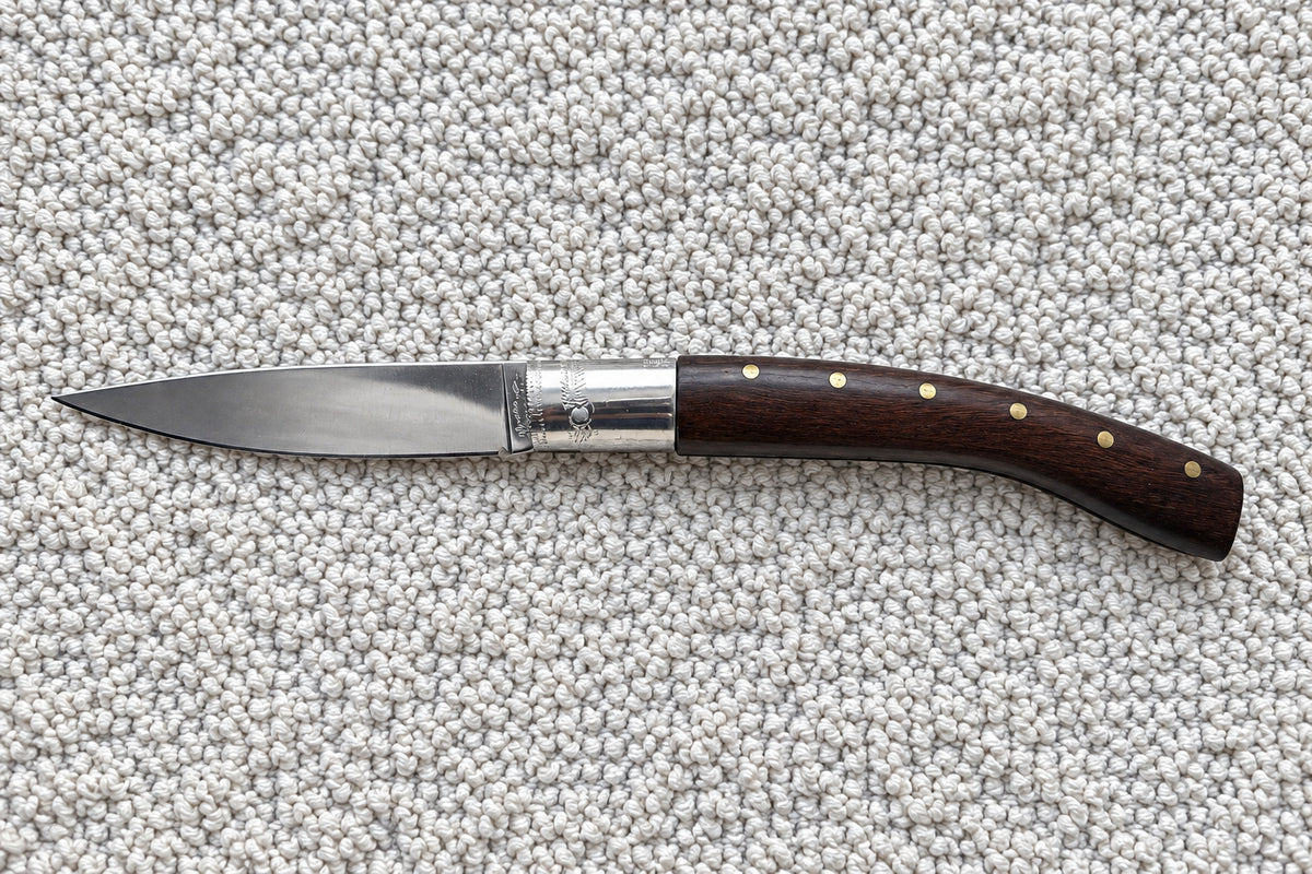 Pattadese con anima decorata in legno di ebano lama 11 cm