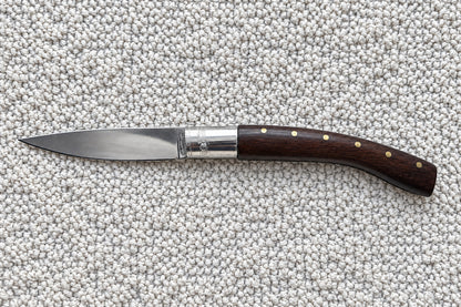 Pattadese con anima decorata in legno di ebano lama 11 cm