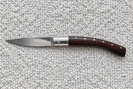 Pattadese con anima  in legno di ebano lama 11 cm