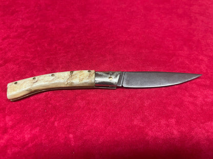 Coltello pattadese con anima, lama 10 CM ,impugnatura in corno di montone