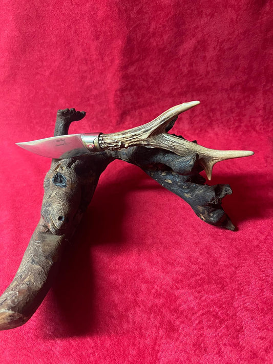 Coltello da collezione arburesa lama 10 CM impugnatura in corno di cervo