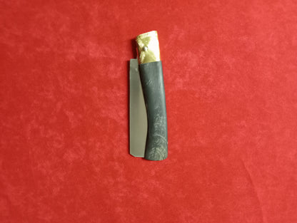 Coltello  lametta,lama 10 CM,impugnatura in corno di caprone