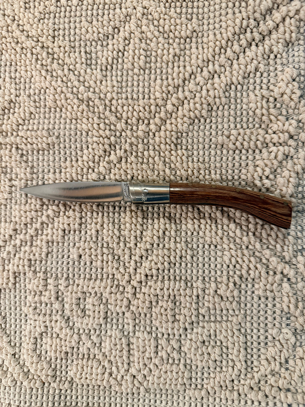 Pattadese in legno di ebano rosso, lama 8 cm