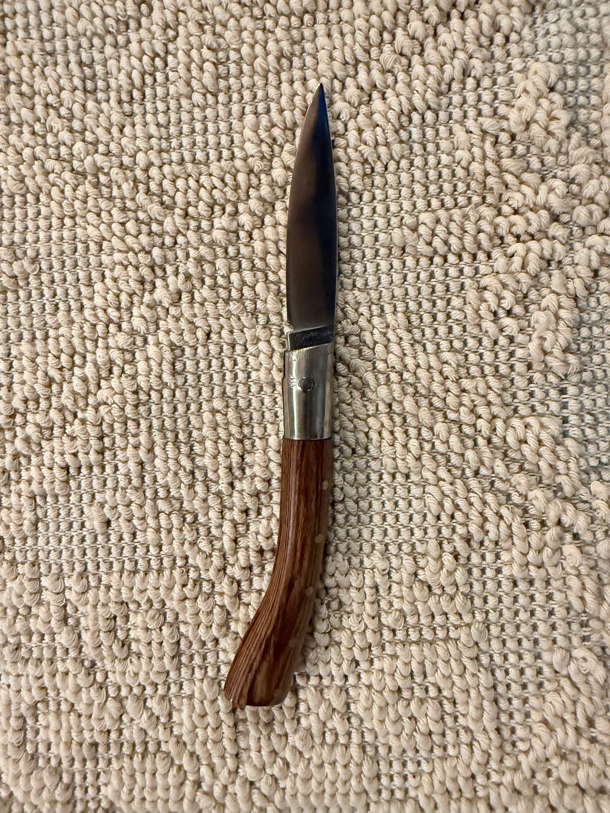 Pattadese in legno di ebano rosso, lama 8 cm
