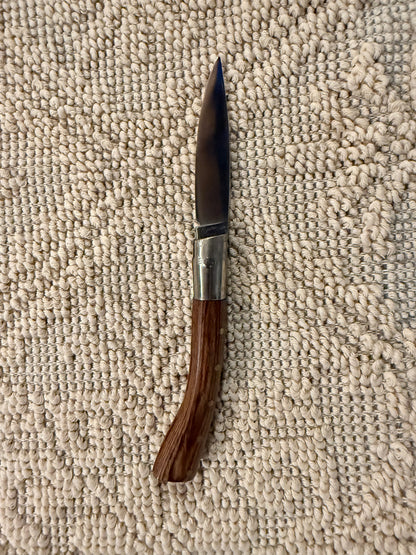 Pattadese in legno di ebano rosso, lama 8 cm
