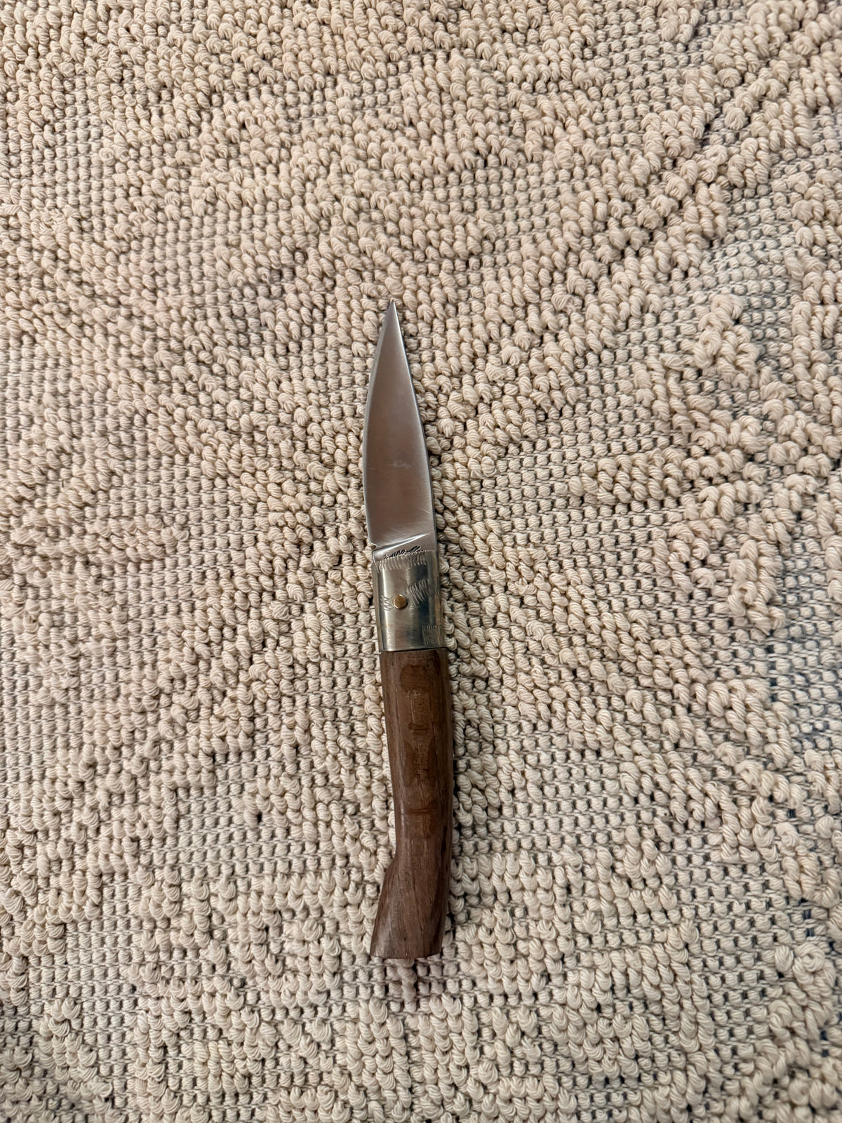 Pattadese in legno di olivo, lama 8 cm